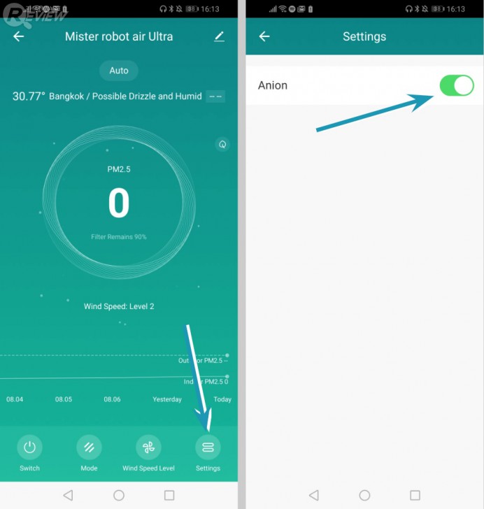 Mister Robot Air Purifier Ultra เครื่องฟอกอากาศขนาดกลาง มีเซ็นเซอร์วัดฝุ่น PM 2.5