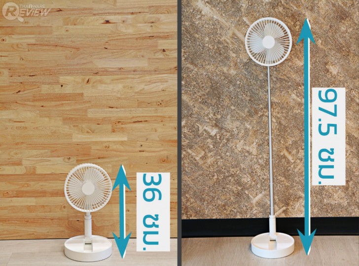 พัดลมพกพา รุ่น P9 พัดลมตั้งพื้นไร้สายขนาดกะทัดรัด พกพาสะดวก