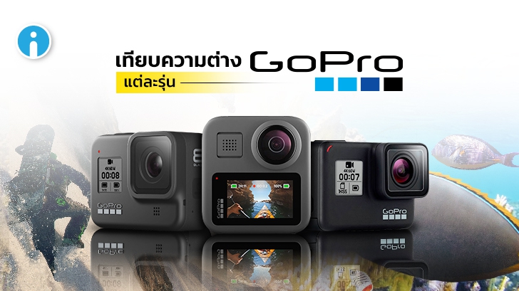 กล้อง GoPro รุ่นไหนดี ? และวิธีการเลือกซื้อกล้อง GoPro กล้องแอคชั่นสุดฮิตเบอร์ 1 ของโลก