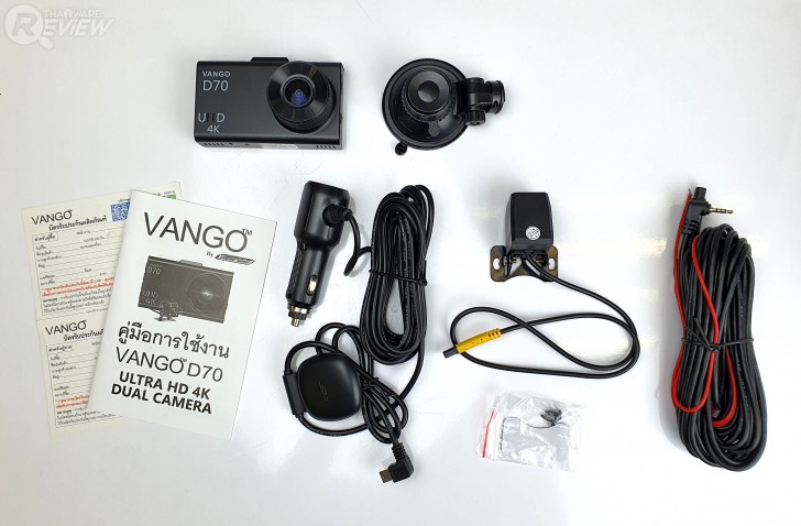 VANGO D70 กล้องติดรถยนต์หน้า-หลัง ความละเอียดสูงสุด 4K ภาพคมชัดแม้แสงน้อย