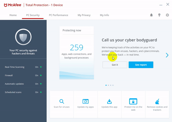 McAfee Total Protection โปรแกรมแอนดี้ไวรัสตัวเก่ง ลูกเล่นเพียบ