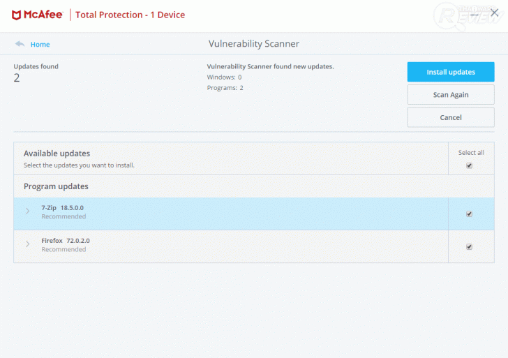 McAfee Total Protection โปรแกรมแอนดี้ไวรัสตัวเก่ง ลูกเล่นเพียบ