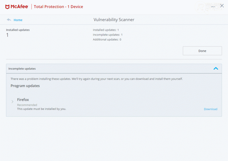 McAfee Total Protection โปรแกรมแอนดี้ไวรัสตัวเก่ง ลูกเล่นเพียบ