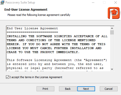 การติดตั้ง โปรแกรมกู้รหัสผ่าน Passcovery Suite การติดตั้ง โปรแกรมกู้รหัสผ่าน Passcovery Suite