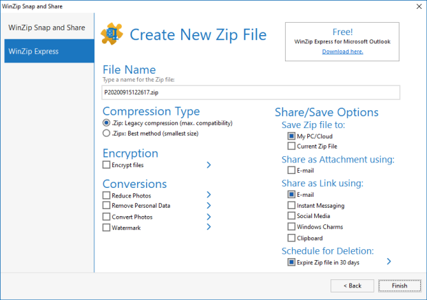WinZip 25 Enterprise Edition โปรแกรมบีบอัดไฟล์ แตกไฟล์ ที่รองรับการใช้งานในองค์กรธุรกิจ