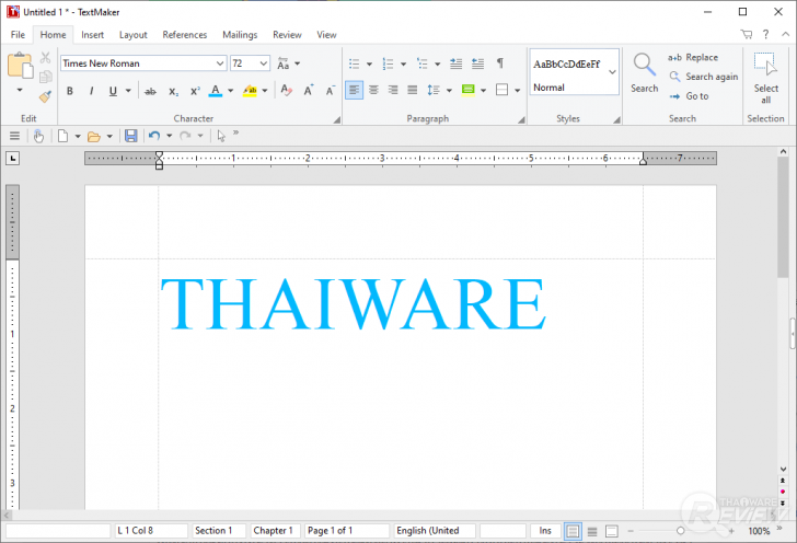 โปรแกรมพิมพ์งาน พิมพ์เอกสาร FreeOffice