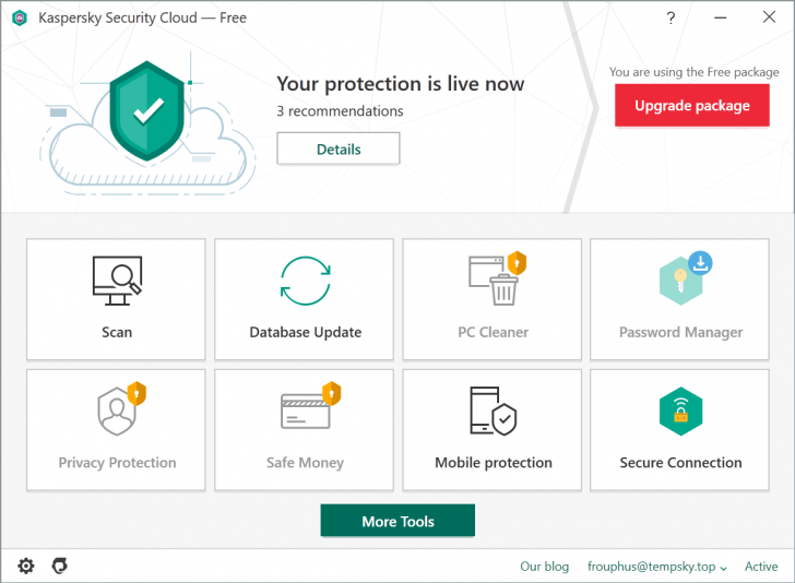 โปรแกรม Kaspersky Security Cloud Free