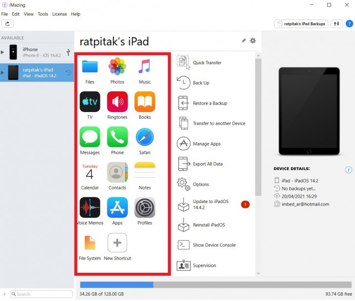 โปรแกรม iMazing โปรแกรมจัดการ iPhone iPad สำรองข้อมูล ย้ายข้อมูล เช็คสุขภาพแบตเตอรี่