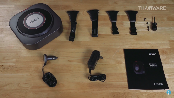 อุปกรณ์ที่ให้มาในกล่อง เครื่องฟอกอากาศในรถยนต์ Airgle AG25