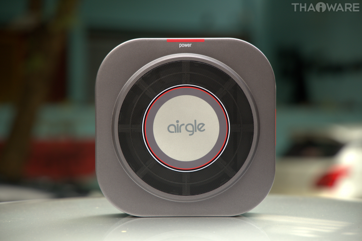ด้านหน้าตัวเครื่องฟอกอากาศในรถ Airgle AG25