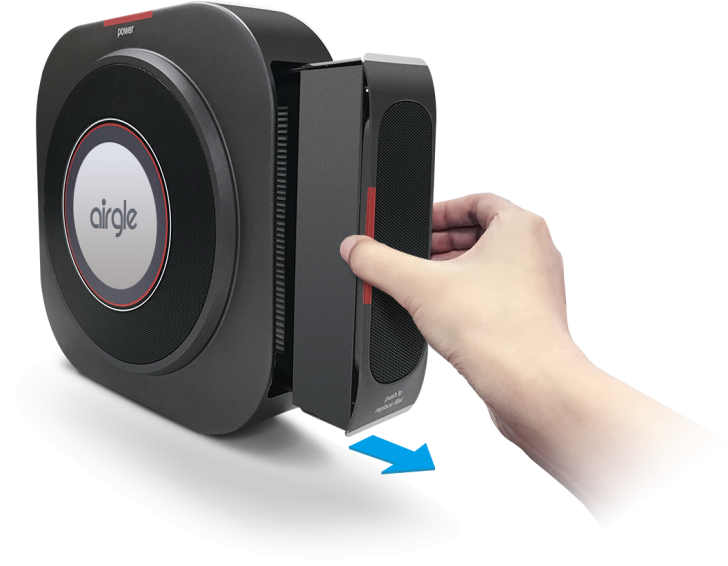 Airgle AG25 เครื่องฟอกอากาศในรถยนต์ หรือพกพาขนาดเล็ก ใช้แผ่นกรองอากาศเกรดการแพทย์ 