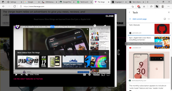 Collections บน Microsoft Edge 