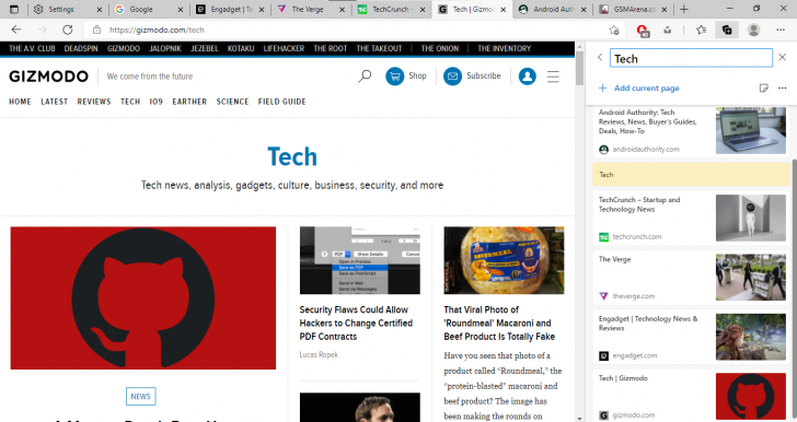Collections บน Microsoft Edge 