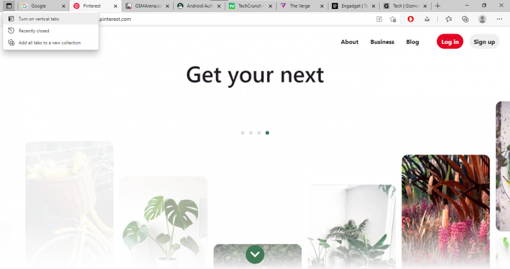 การใช้งาน Vertical Tabs บน Microsoft Edge 