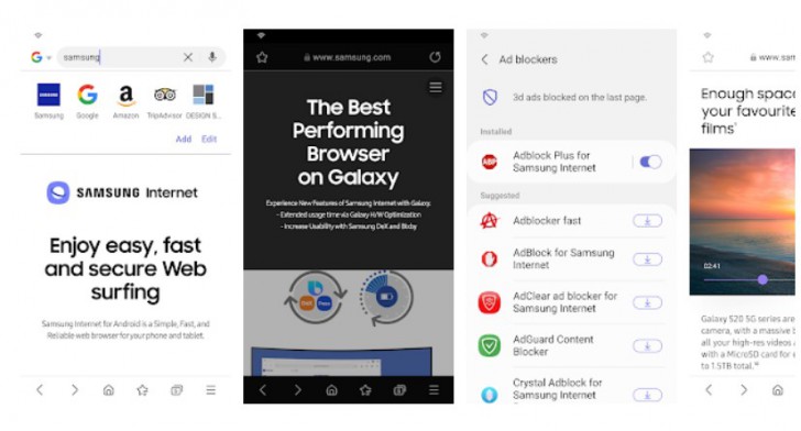เว็บเบราว์เซอร์ Samsung Internet