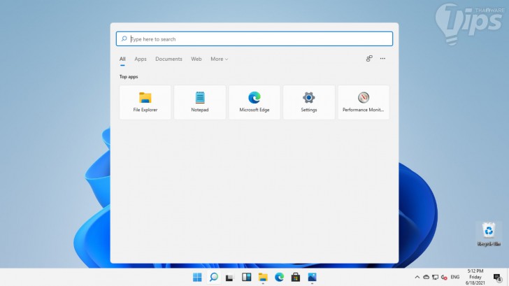 หน้าต่างค้นหา (Search) แบบใหม่ ใน Windows 11