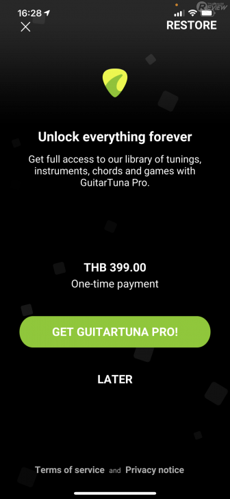 แอปเรียนดนตรี GuitarTuna