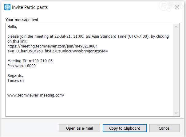 การใช้งานโปรแกรม TeamViewer Meeting