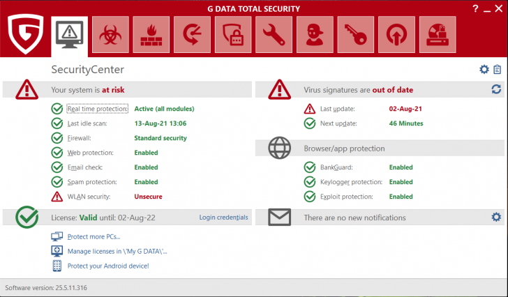 การใช้งานโปรแกรมแอนตี้ไวรัส G Data Total Security