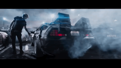 รถ DeLorean จาก หนัง ภาพยนตร์ Ready Player One รถ DeLorean จาก หนัง ภาพยนตร์ Ready Player One