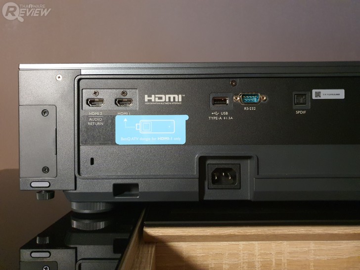 ด้านหลังโปรเจคเตอร์ BenQ V7050i