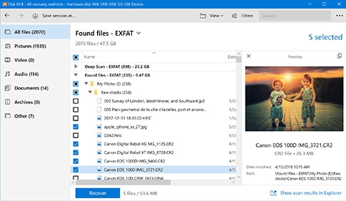 โปรแกรมกู้ข้อมูล Disk Drill on Windows
