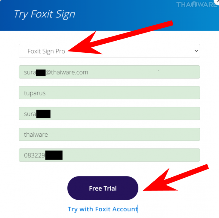 โปรแกรม Foxit Sign Pro