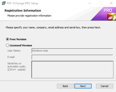 การติดตั้งโปรแกรม PDF-XChange Pro