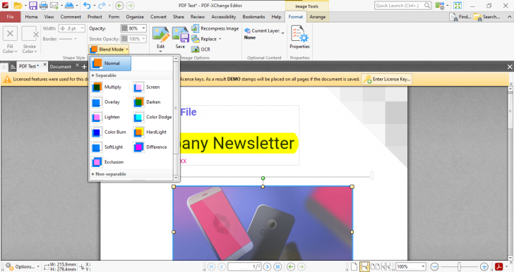 เมนู Home บน PDF-XChange Editor