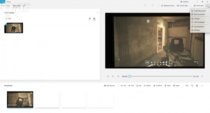 ฟีเจอร์เพิ่มเติม ใน โปรแกรม Windows Video Editor