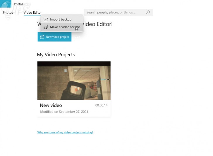 วิธีสร้างวิดีโอแบบอัตโนมัติ ของ โปรแกรม Windows Video Editor