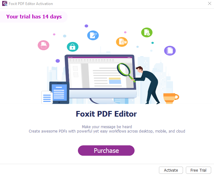 การติดตั้งโปรแกรม Foxit PDF Editor