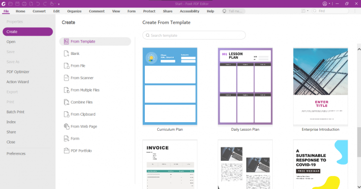 การสร้างไฟล์ PDF บนโปรแกรม Foxit PDF Editor