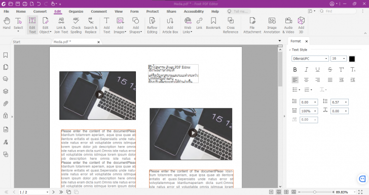 การแก้ไขไฟล์ PDF บนโปรแกรม Foxit PDF Editor