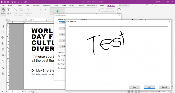 การเติมลายเซ็น บนโปรแกรม Foxit PDF Editor