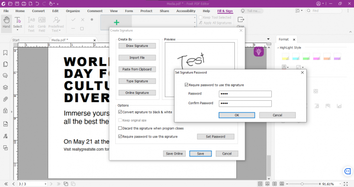การเติมลายเซ็น บนโปรแกรม Foxit PDF Editor