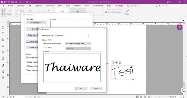 การเติมลายเซ็น บนโปรแกรม Foxit PDF Editor
