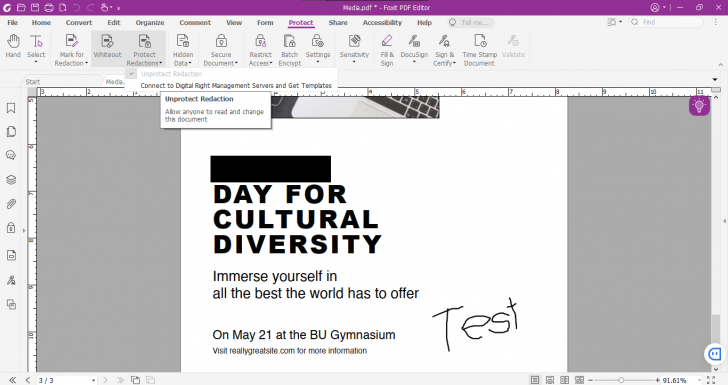 Whiteout บนโปรแกรม Foxit PDF Editor