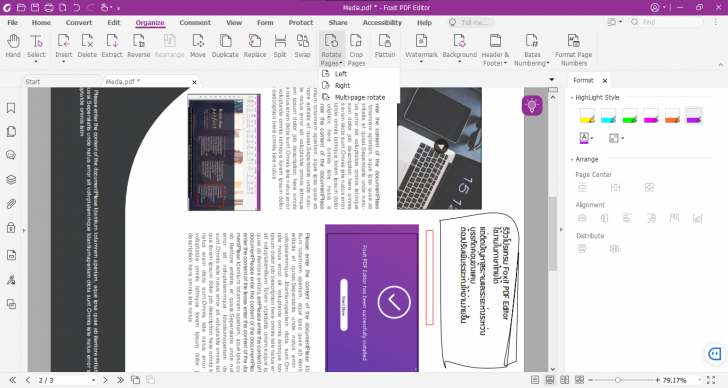 การจัดการเอกสาร บนโปรแกรม Foxit PDF Editor