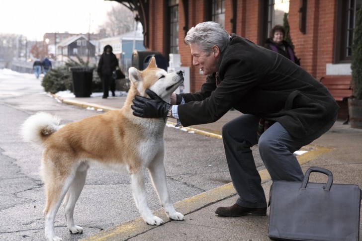 ภาพฮาจิโกะและ Richard Gere ใน หนัง ภาพยนตร์ Hachi