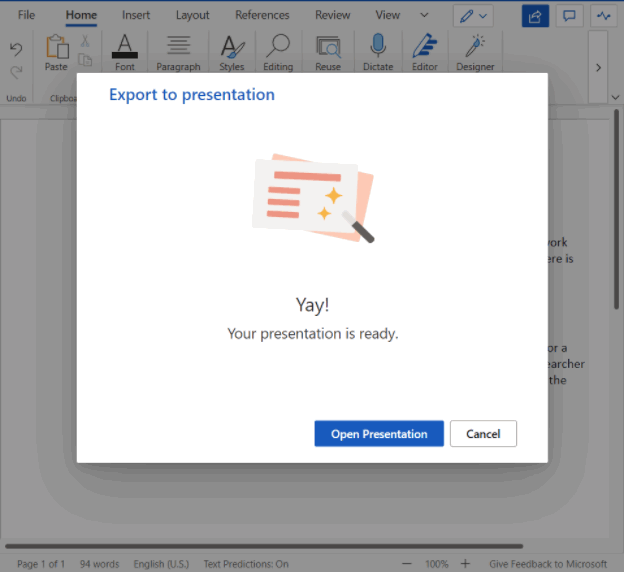 เขียนรายงานเสร็จให้ AI เตรียมไฟล์นำเสนอให้ใน โปรแกรม Word เขียนรายงานเสร็จให้ AI เตรียมไฟล์นำเสนอให้ใน โปรแกรม Word