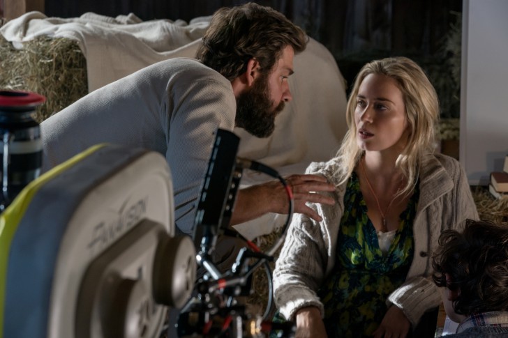 John Krasinski และ Emily Blunt จากกองถ่าย หนัง ภาพยนตร์ A Quiet Place