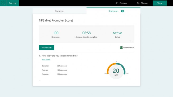 แอป Microsoft Forms