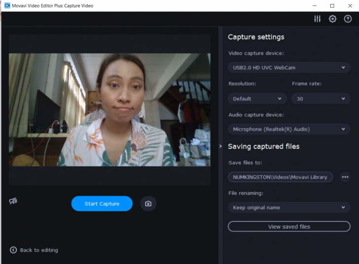 อัดเสียงและวิดีโอจากโปรแกรมได้ ของ โปรแกรมตัดต่อวิดีโอ Movavi Video Editor Plus
