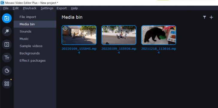 การ Import ไฟล์ฟุตเทจและอื่น ๆ ของ โปรแกรมตัดต่อวิดีโอ Movavi Video Editor Plus