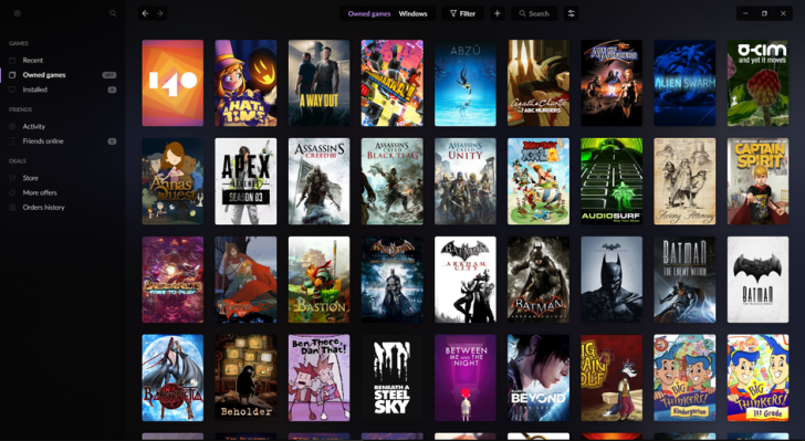 โปรแกรมจัดการเกม GOG Galaxy