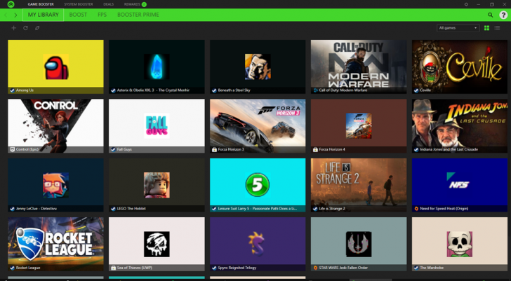 โปรแกรมจัดการเกม Razer Cortex โปรแกรมจัดการเกม Razer Cortex