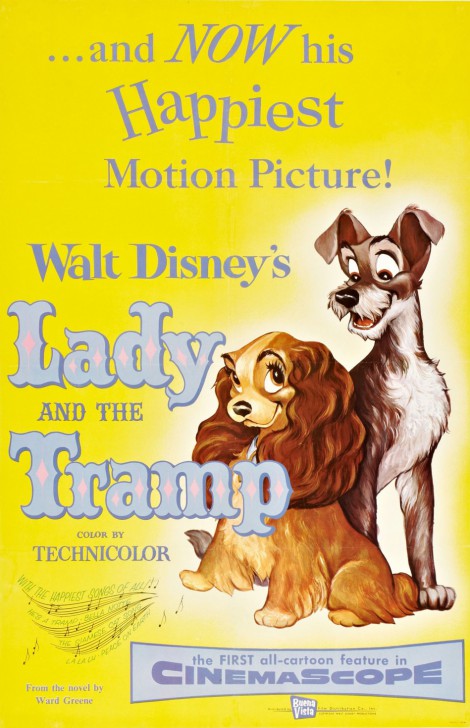 โปสเตอร์ หนัง ภาพยนตร์ แอนิเมชัน Lady and the Tramp