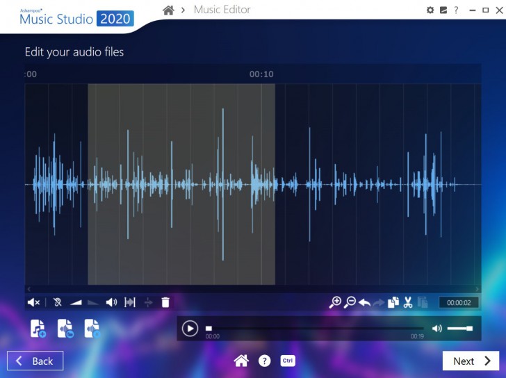 โปรแกรมตัดต่อเสียง Ashampoo Music Studio