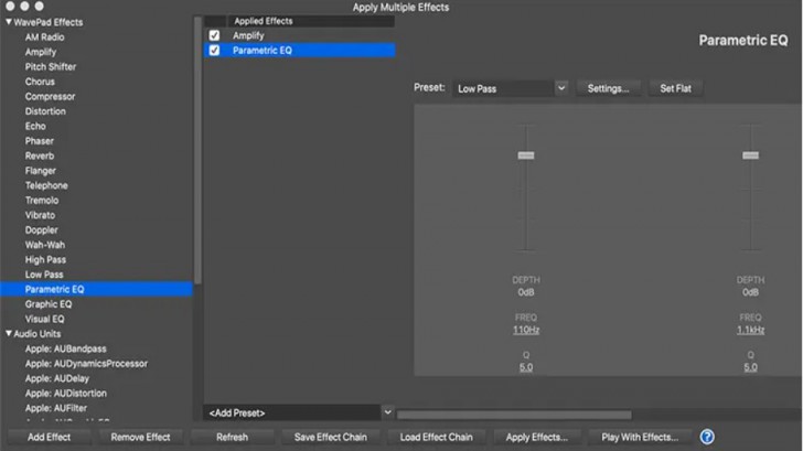 โปรแกรมตัดต่อเสียง WavePad Audio Editor